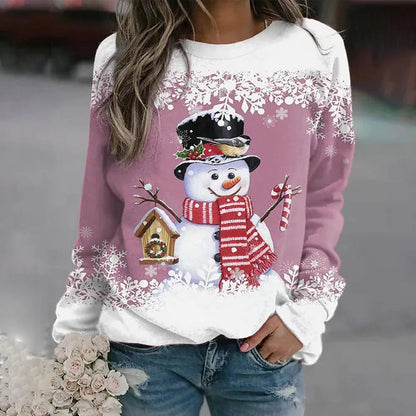 Andrew | Suéter de invierno con estampado de muñeco de nieve para mujer