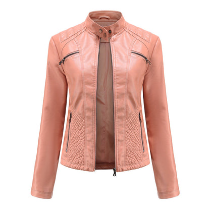 Heather | Chaqueta biker clásica con cremallera para mujer