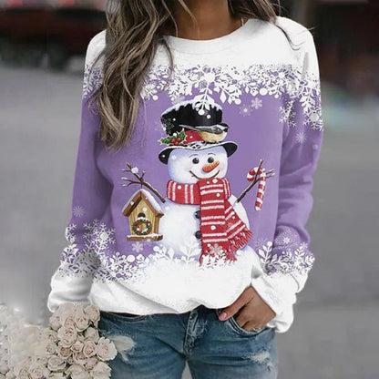 Andrew | Suéter de invierno con estampado de muñeco de nieve para mujer