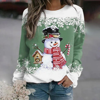 Andrew | Suéter de invierno con estampado de muñeco de nieve para mujer