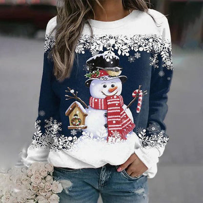 Andrew | Suéter de invierno con estampado de muñeco de nieve para mujer