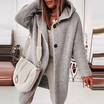 Women’s Hooded Long Sleeve Winter Cardigan
