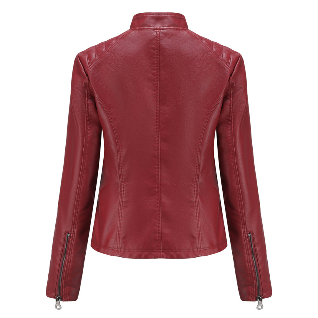 Heather | Chaqueta biker clásica con cremallera para mujer