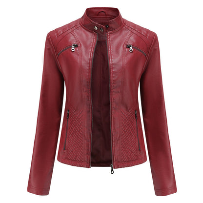 Heather | Chaqueta biker clásica con cremallera para mujer