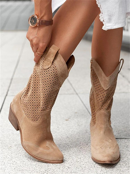 Women’s Winter Perforated Western Boots