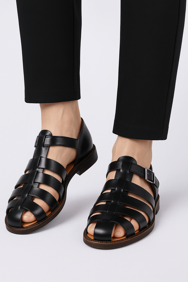 Men Closed Toe Buckle Strap Casual Sandals
