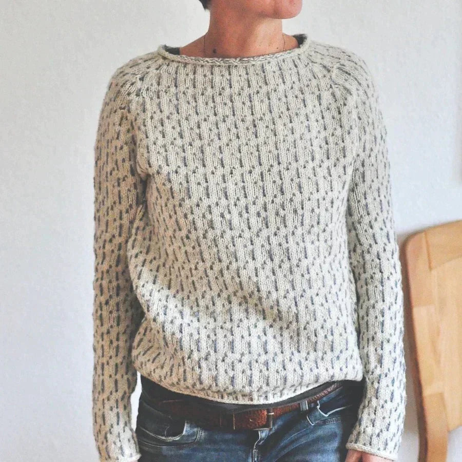 Women’s Casual Knit Sweater with Boat Neck