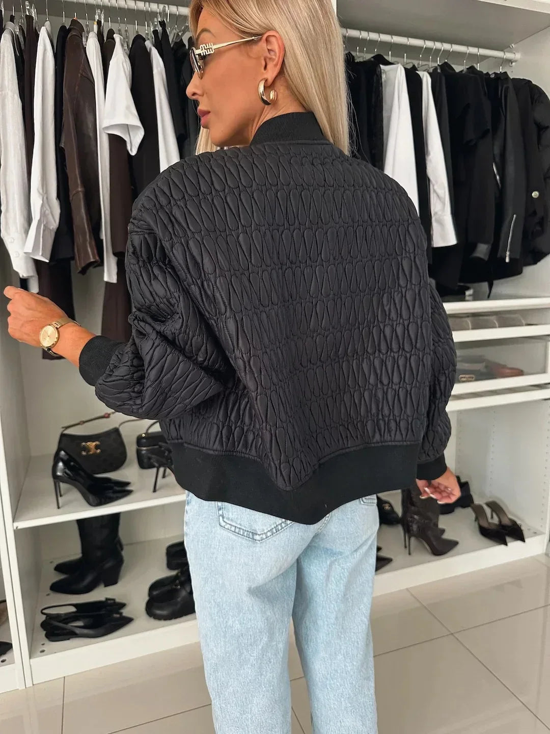 Quilted Stylish Bomber Jacket