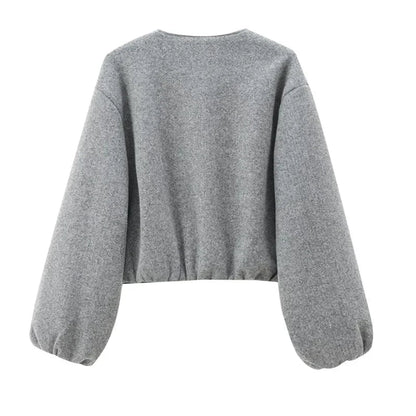 Women’s Casual Zip Up Cropped Jacket