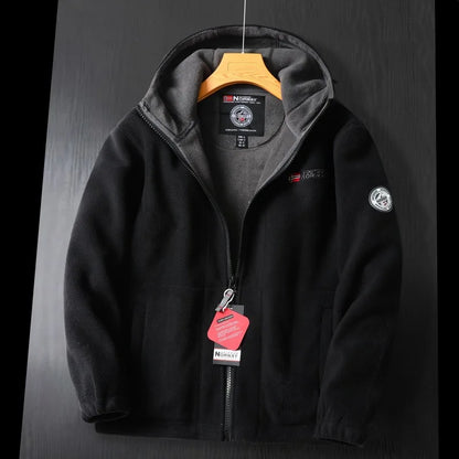 Harold | Chaqueta polar cálida con capucha para exteriores para hombre