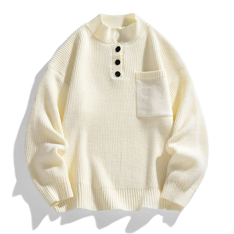 Cody | Men’s Winter Buttoned Knit Pullover