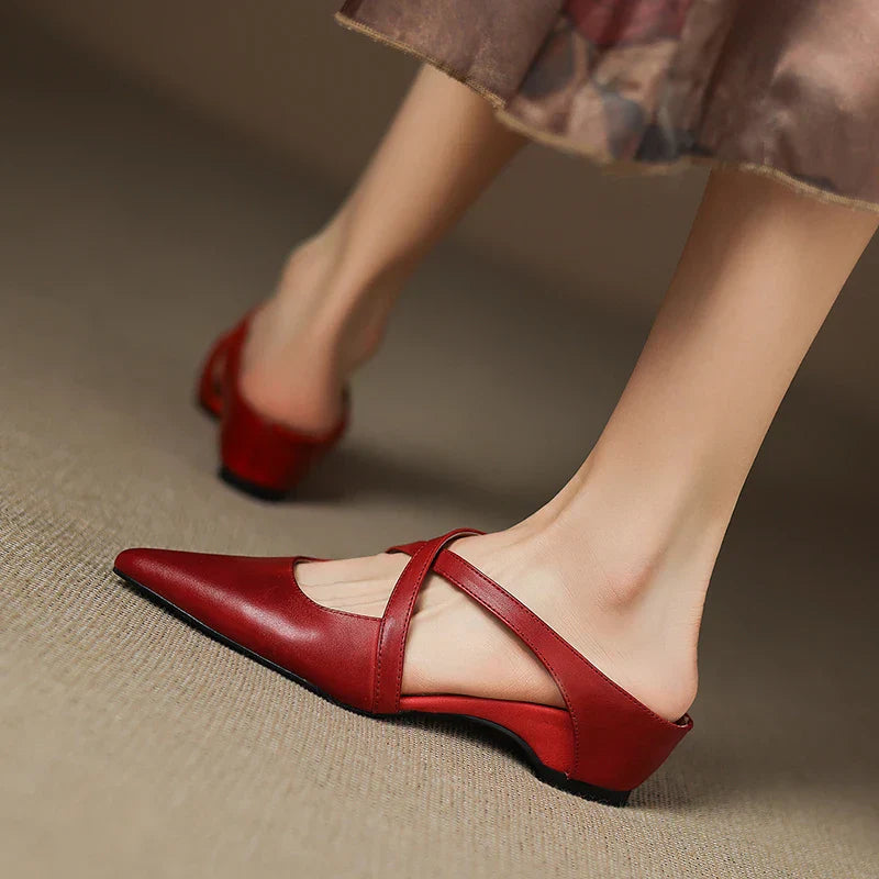 Mules Helene de Cuero Genuino