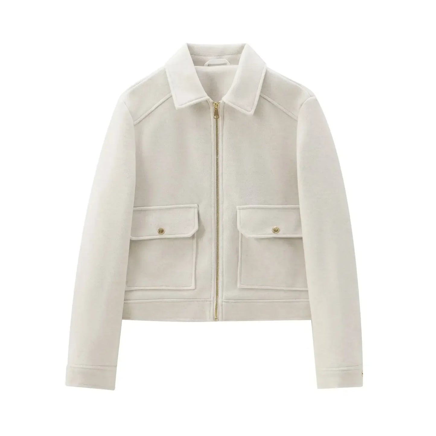 Emily | Chaqueta bomber de lana con cremallera para mujer