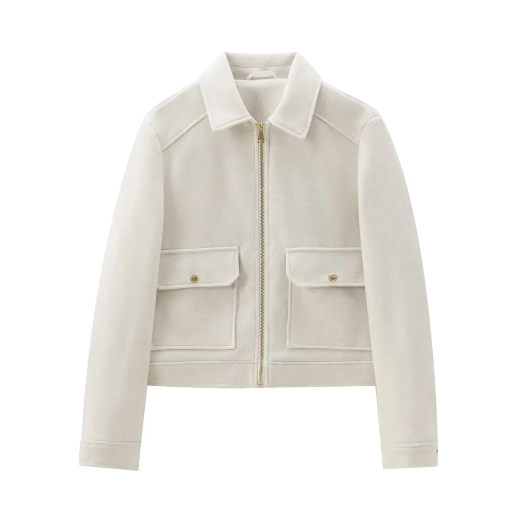 Women’s Casual Zip Front Pocket Jacket
