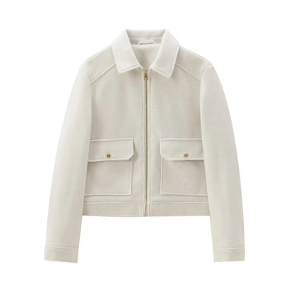 Jazmín | Chaqueta informal con bolsillo frontal y cremallera para mujer