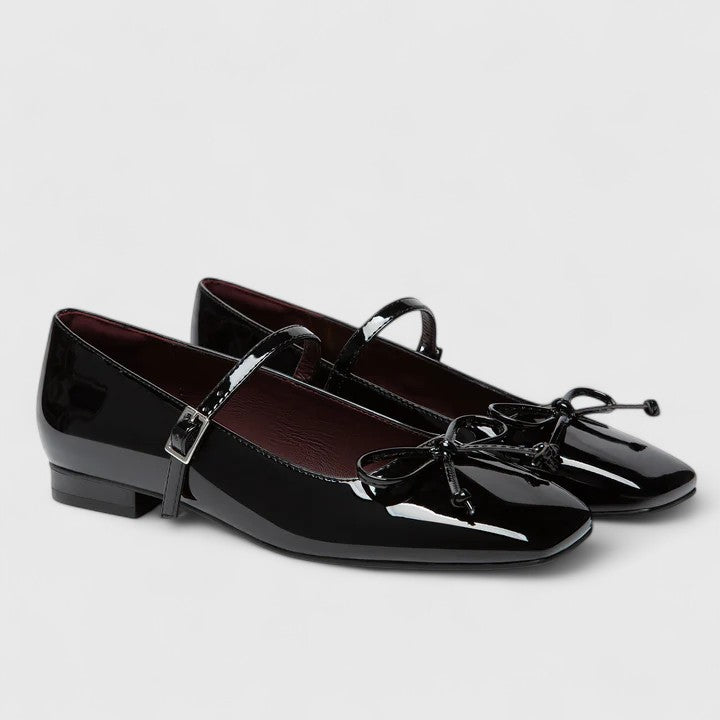 Rozalina | Orthopedic Square Toe Real Leather Ballet Flats Shoes