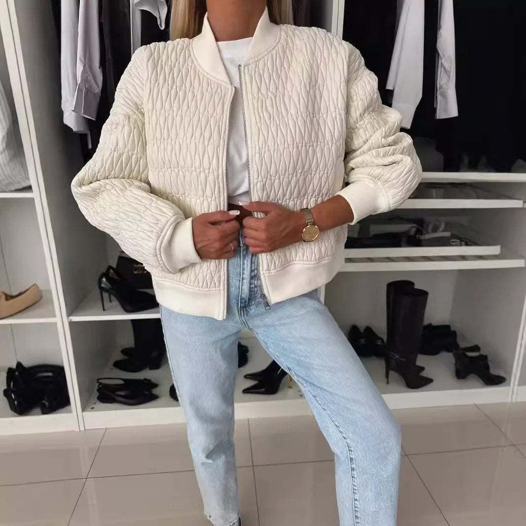 Hazel | Chaqueta acolchada con cremallera frontal para mujer