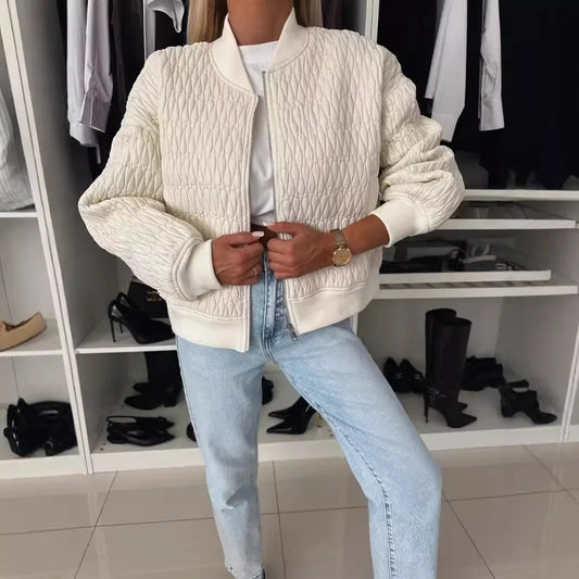 Women’s Fashion Zip Front Quilted Jacket