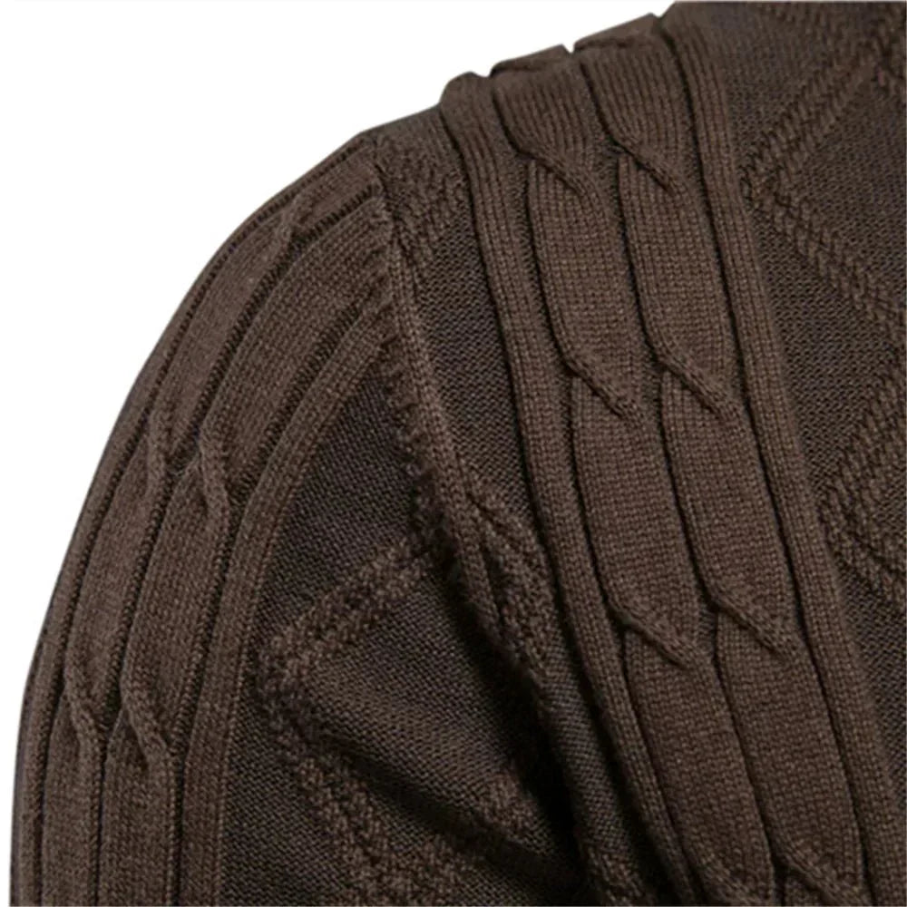 Men's Cardigan with Button Placket