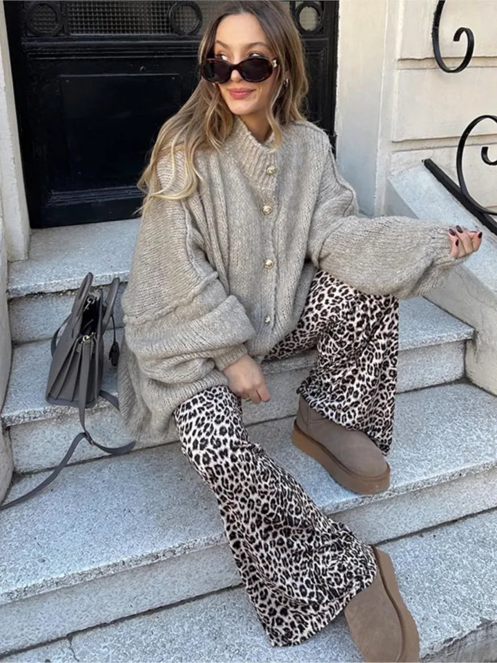 Women’s Winter Relaxed Fit Knit Button Cardigan
