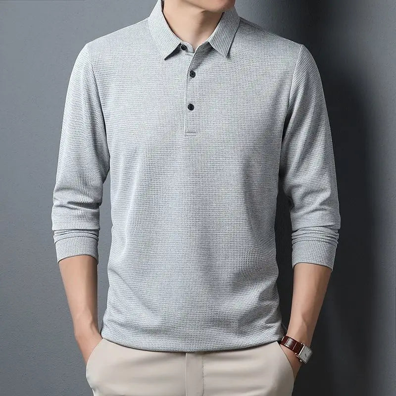 Casual Waffle Polo Shirt