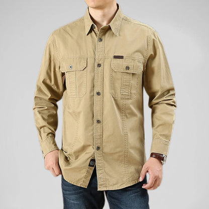 Gavin | Camisa de trabajo utilitaria con bolsillos para hombre