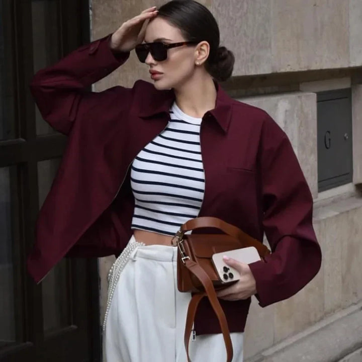 Women's Zip-Up Bomber Jacket