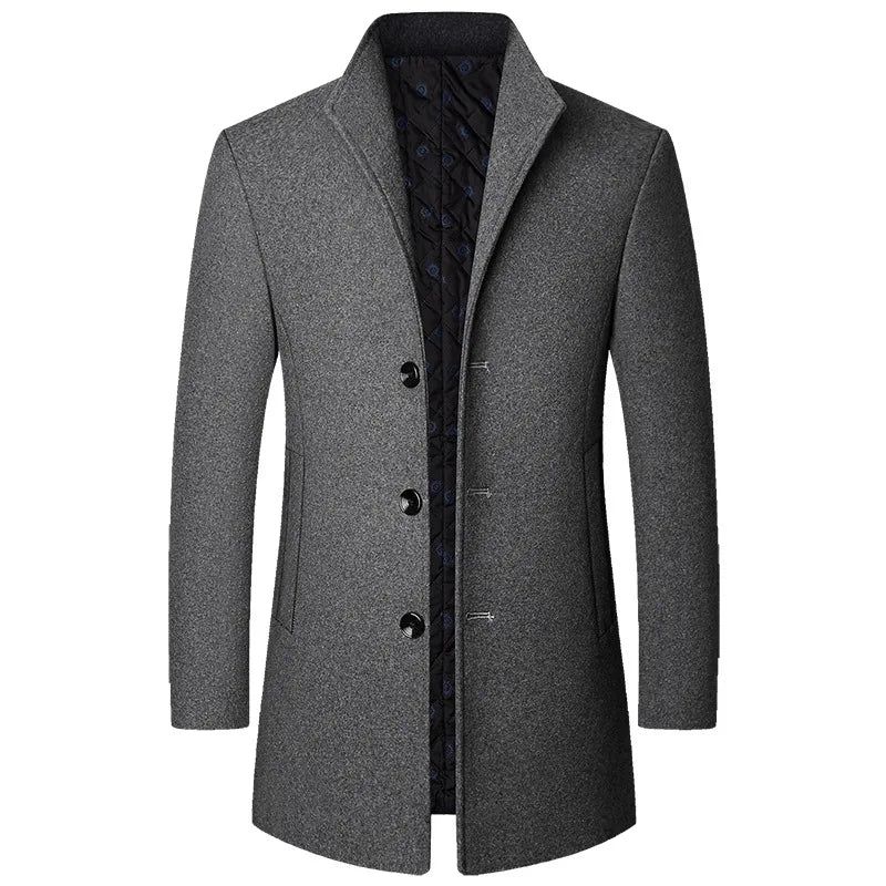 Mason | Abrigo largo sofisticado con botones para hombre