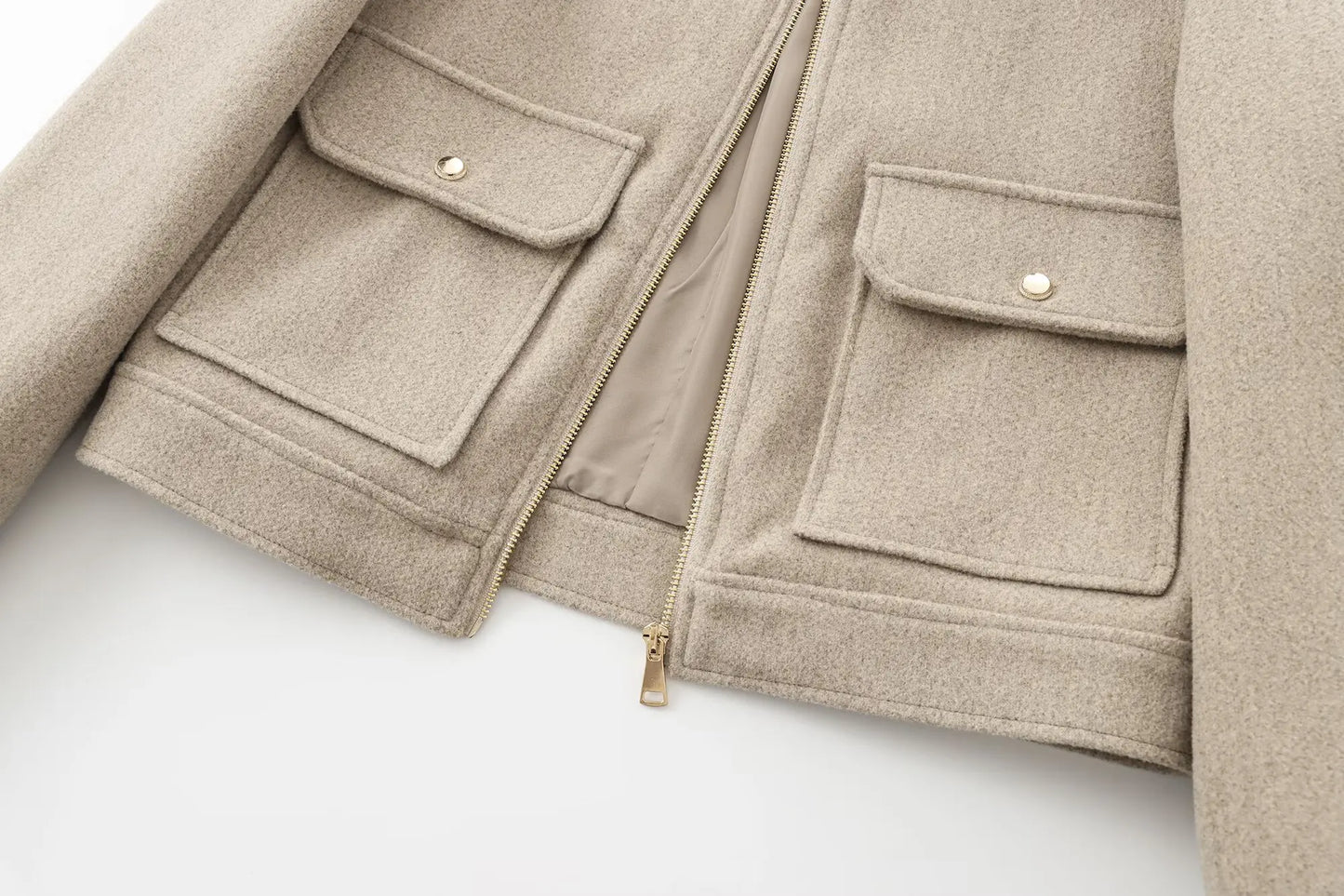 Jazmín | Chaqueta informal con bolsillo frontal y cremallera para mujer