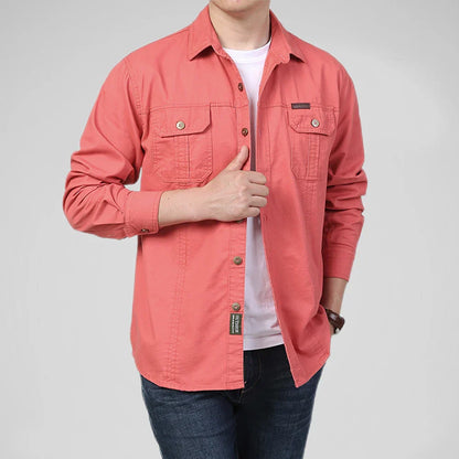 Gavin | Camisa de trabajo utilitaria con bolsillos para hombre