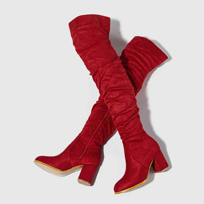 Stylish Over-the-Knee Women's Heeled Boots