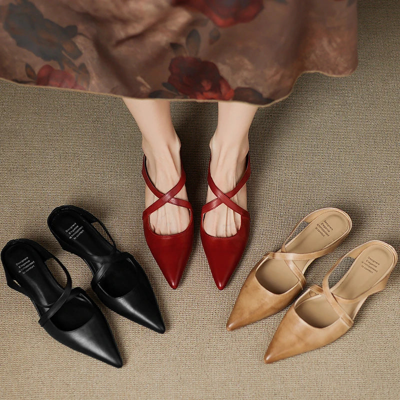 Mules Helene de Cuero Genuino