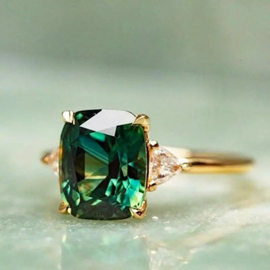 Melissa - Anillo llamativo Esmeralda