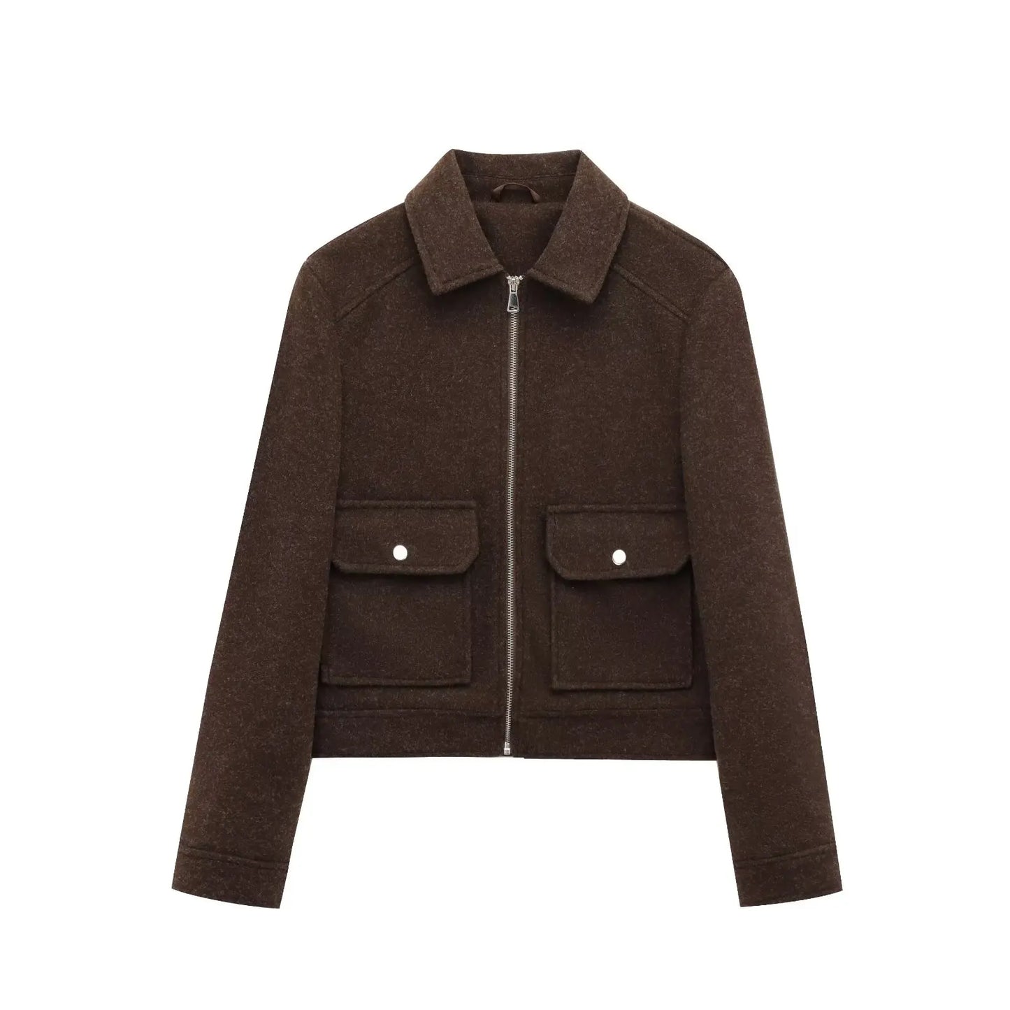 Emily | Chaqueta bomber de lana con cremallera para mujer