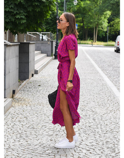 Tzahalit™ | Vestido floral de cuello en V elegante