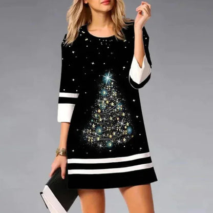 Austin | Vestido mini de manga larga de invierno para mujer