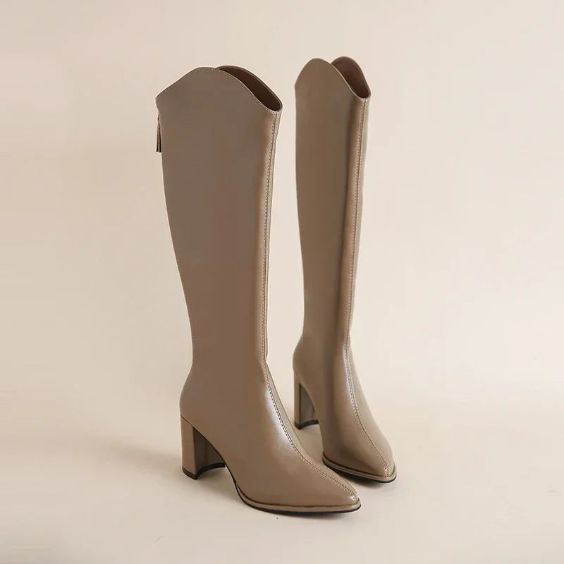 Claire | Women's Knee-High Heeled Boots