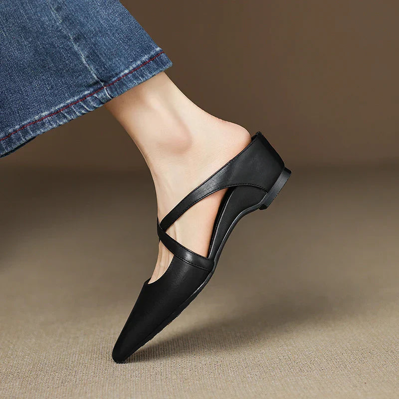 Mules Helene de Cuero Genuino