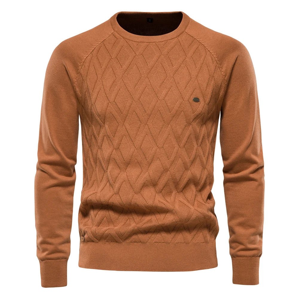 Theodor | Suéter de hombre con estampado de rombos 