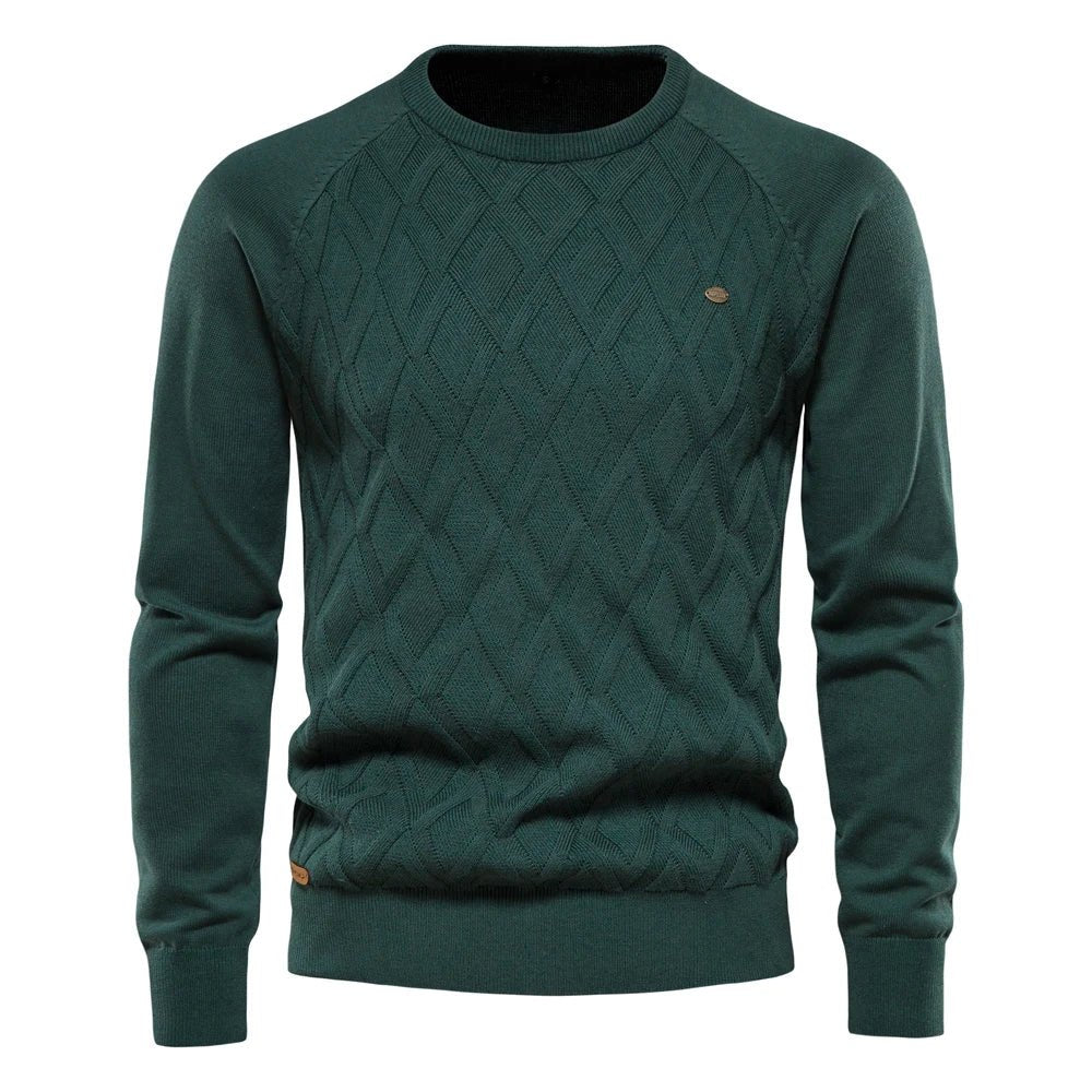 Theodor | Suéter de hombre con estampado de rombos 