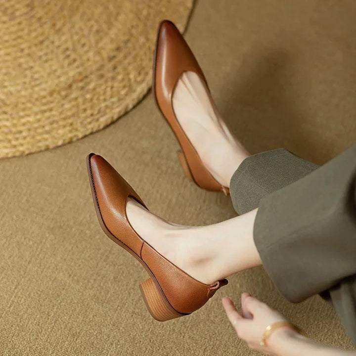 Classic Comfort Real Leather Pumps