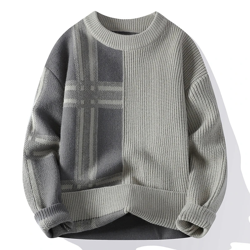 Men’s Winter Colorblock Crew Sweater