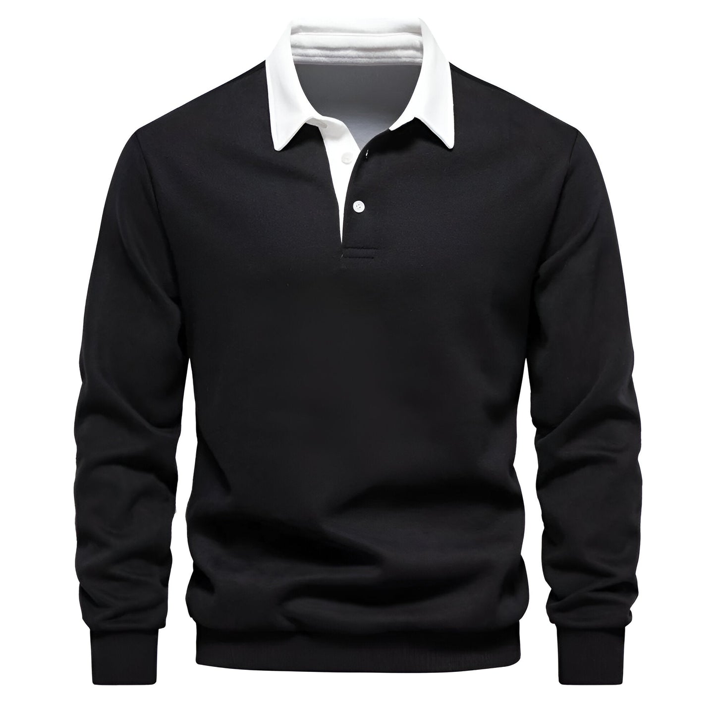 Suéter elegante con cuello de polo