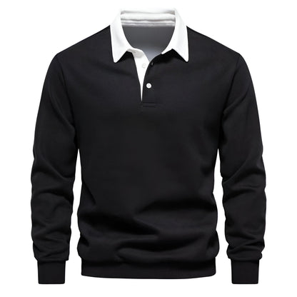 Suéter elegante con cuello de polo