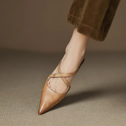 Mules Helene de Cuero Genuino