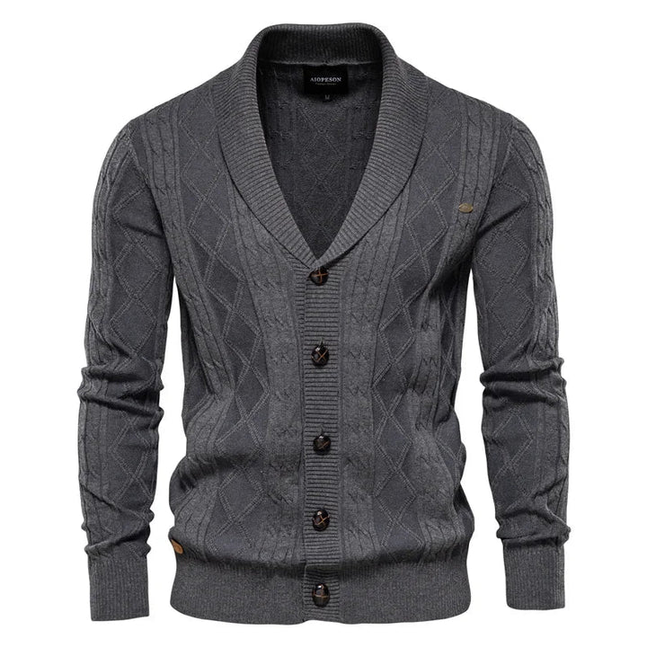 Men's Cardigan with Button Placket