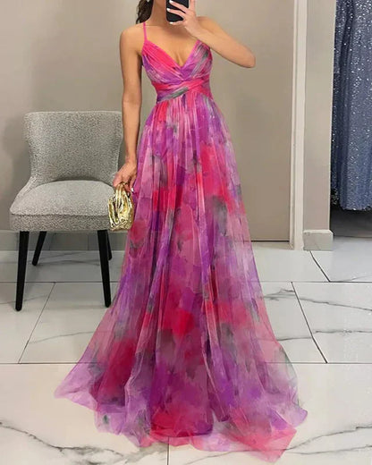 Margaret | Elegante vestido largo floral para mujer