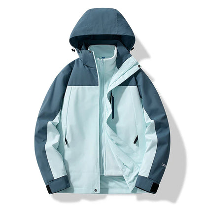 Adam | Chaqueta de esquí con capucha y cremallera de invierno para hombre