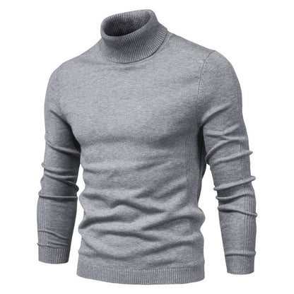 Warm Knitted High Neck Sweater For Men
