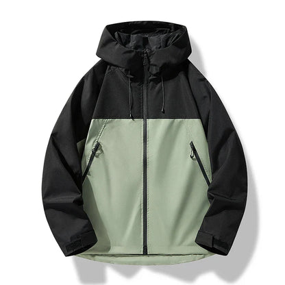 Men’s Waterproof Hooded Windproof Shell Jacket